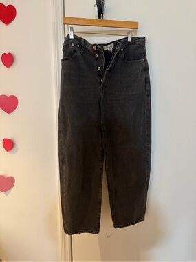 Madewell Black Boyfriend Jeans - Washed Charcoal